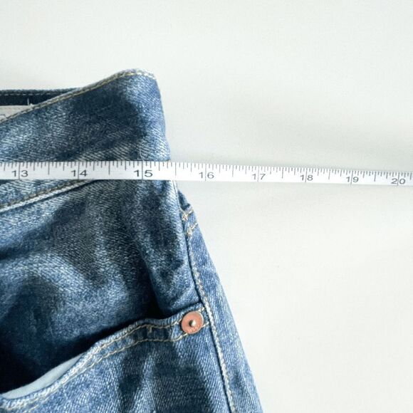 1969 GAP Mens Selvedge Jeans Slim Sashiko Patchwork Distressed Destroyed Size 31 - Picture 14 of 14